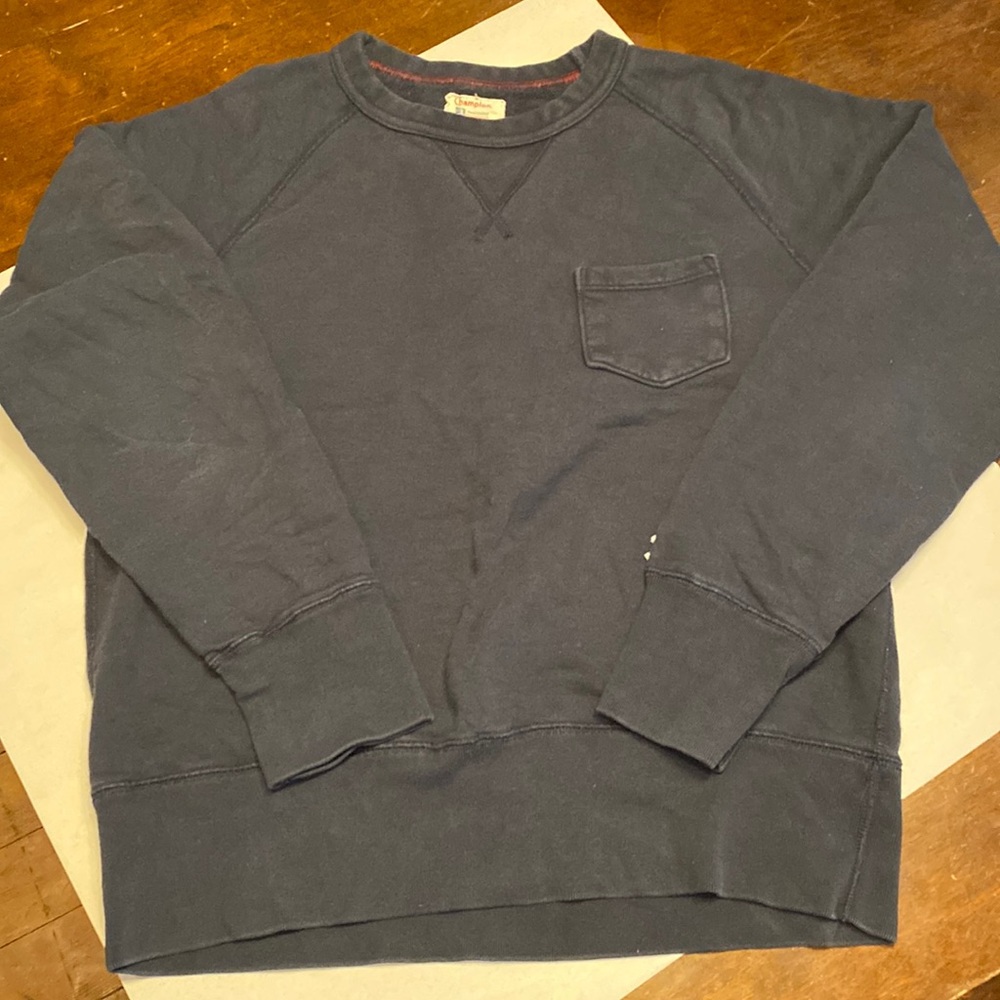 Todd Snyder Champion Retro Crewneck Sweatshirt Pocket Mens Medium Canada blue